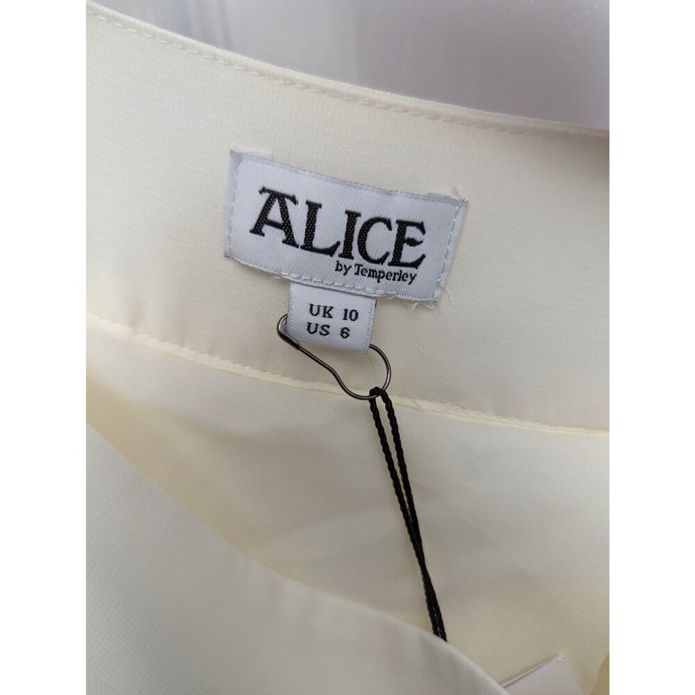 Alice By Temperley Skirt Lace Pleated Ivory Cocktail Party Bridal Shower Date - Picture 8 of 11